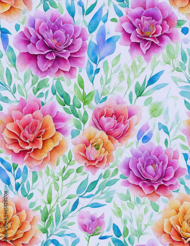 Blumen, sich wiederholendes Muster, nahtlos, tiling