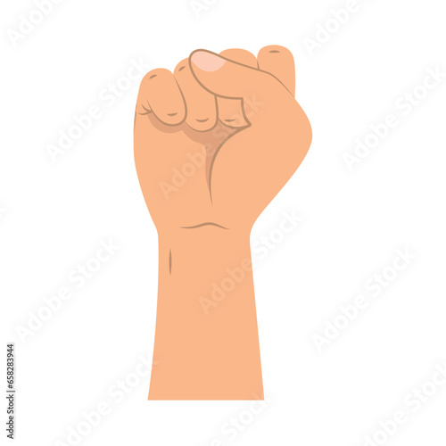 activist hand raised