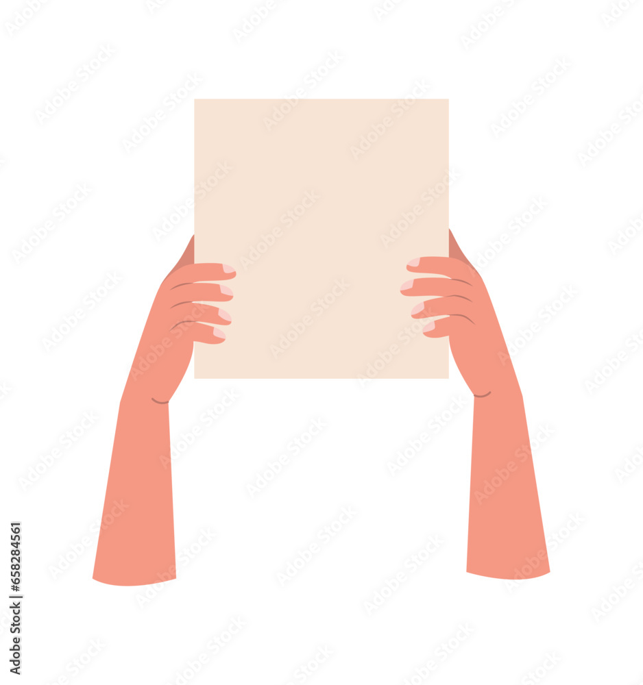 activist hands empty banner activist hands empty banner