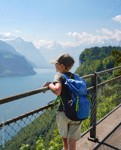 lake, boat, boat on the lake, swiss nature, mountaion view