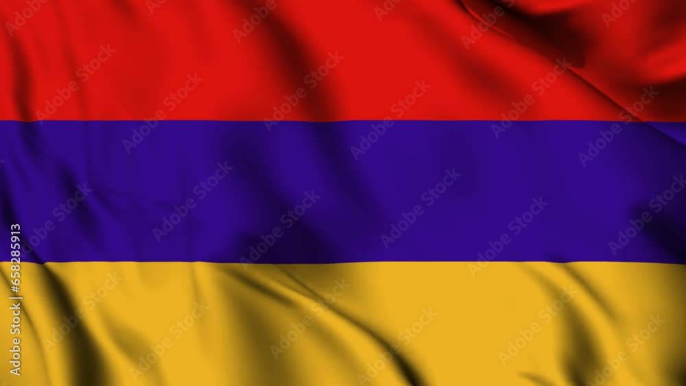Armenia waving flag 4K animation video. Armenian waving flag seamless looping animation Armenia waving flag 4K animation video. Armenian waving flag seamless looping animation