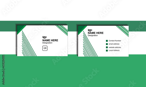 Professional tamplate style business card modern design photo