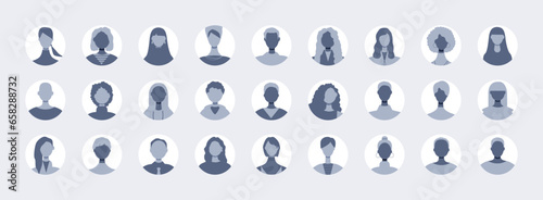 Icons of different people. Modern design.