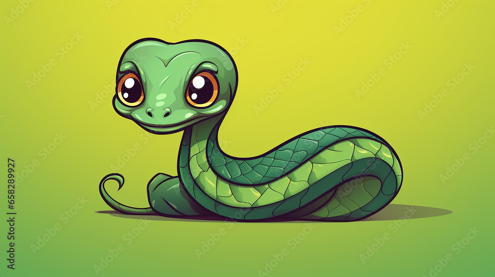 Fototapeta premium Detailed Serpent in Vector