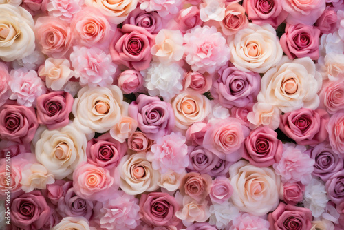 Pink roses background