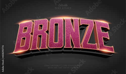Bronze Editable Text Effect Style esport 3d luxury gold