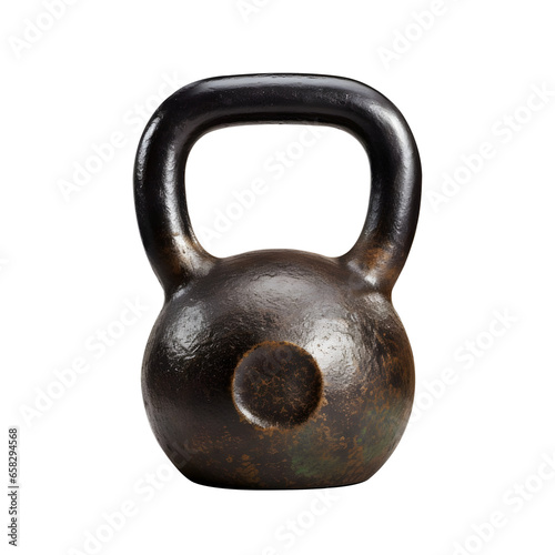 Heavy iron Kettlebell, Cutout PNG, Isolated on a transparent background, AI