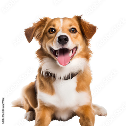 Funny and happy dog on transparent background PNG