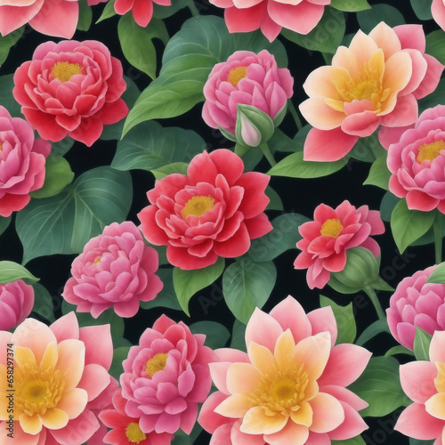 Blumen, sich wiederholendes Muster, nahtlos, tiling