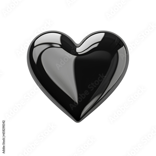 Black heart shape eternal love on transparent background PNG