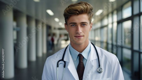 Pre - Medical Education: Portrait of a committed medical student, biology, chemistry or pre - medical education.