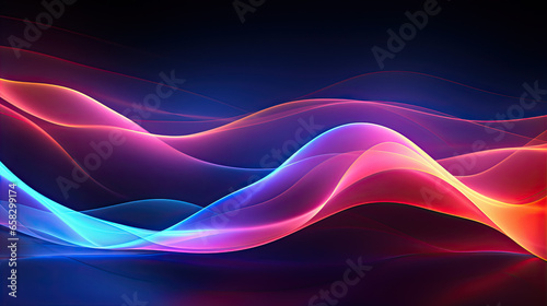 Neon Waves Background