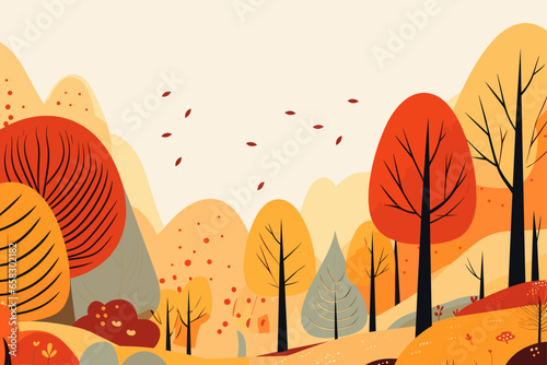 Fall autumn pattern background, abstract style. Good for fashion fabrics, children’s clothing, T-shirts, postcards, email header, wallpaper, banner, events, covers, advertising, and more.