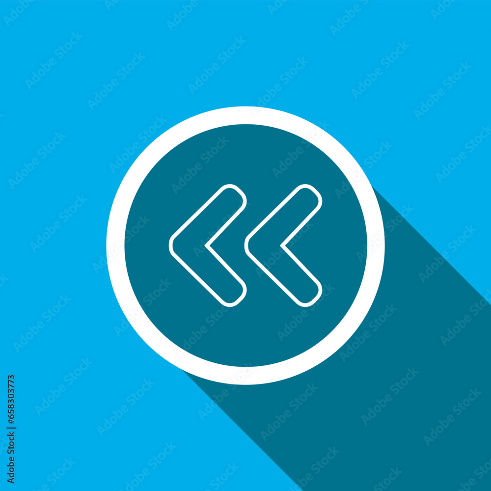 Left arrow icon vector. Left arrow icon vector in trendy flat style. Prev icon image, Prev icon illustration isolated on blue background Left arrow icon vector. Left arrow icon vector in trendy flat style. Prev icon image, Prev icon illustration isolated on blue background
