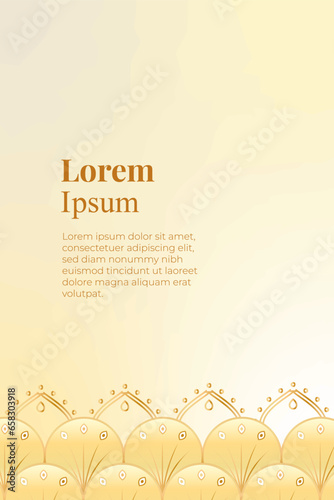 Elegant Light Golden Ornamental Background