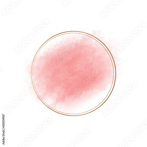 Luxury pastel pink golden frame