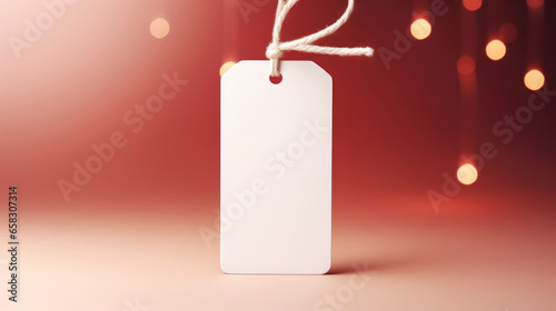 white black price tag christmas or black friday sale or discount on red background