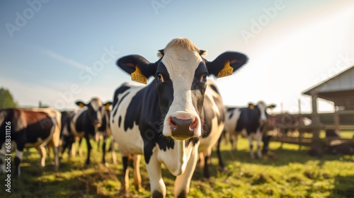 Dairy cows in a farm Farm dairy