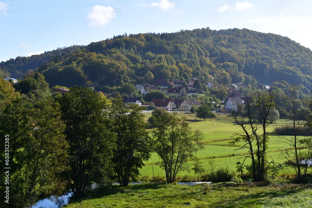Schöne Landschaft bei Egloffstein in der fränkischen Schweiz 