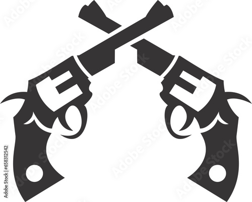 pistol crossing icon