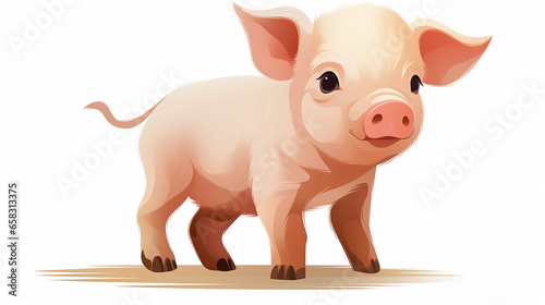 Playful Baby Pig Drawing