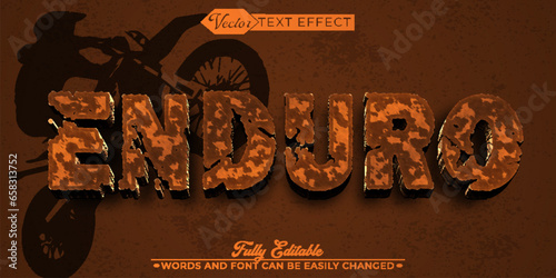 Dirty Enduro Vector Editable Text Effect Template