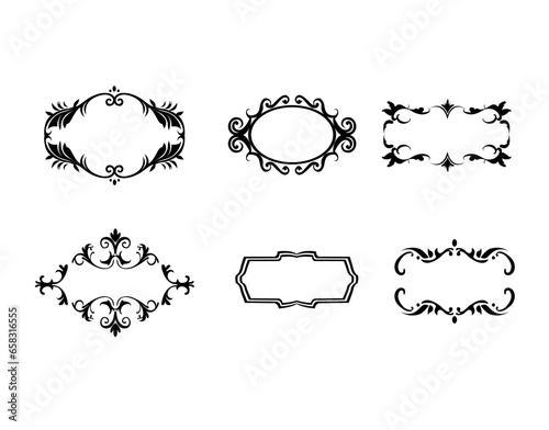 Vector ornate Vintage Frame Set Manually created