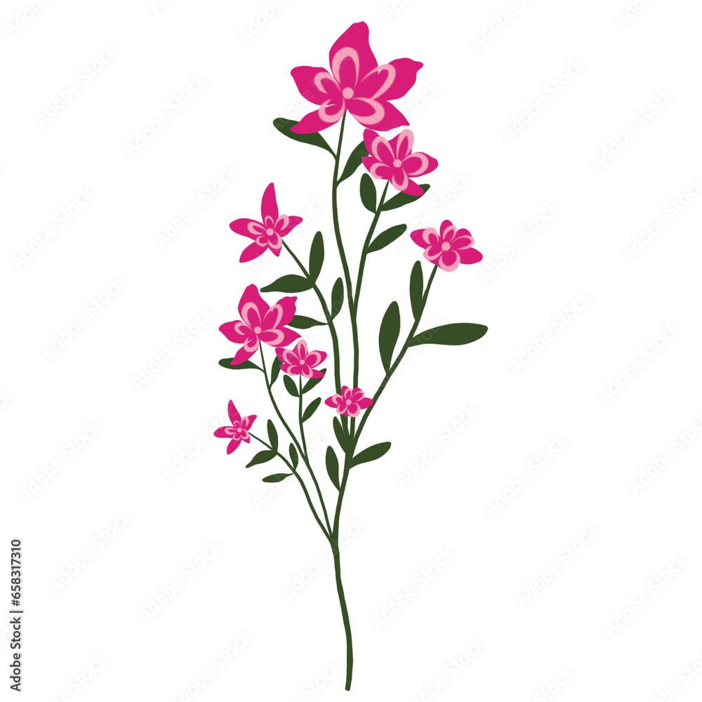 Pink Wild Flower and Plants Pink Wild Flower and Plants