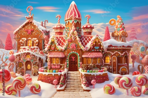 "Gingerbread Magic: An Extravaganza of Taste and Decor" Ai generated.