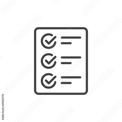 Clipboard with checklist icon in flat style. Planning and organization of work vector illustration on isolated background. Document sign business concept. © Lysenko.A
