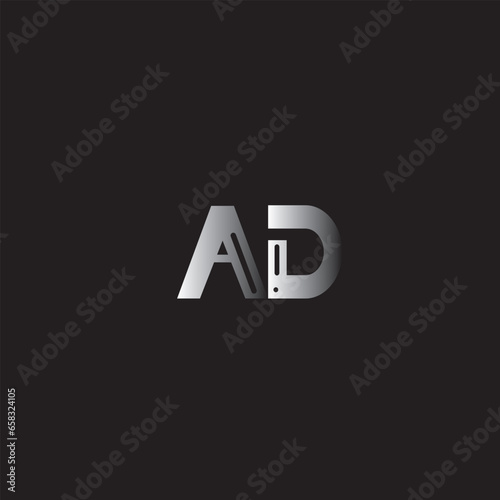 AD logo design and vector.