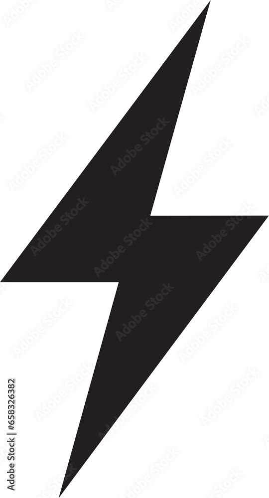Flash icon. Bolt of lightning vector. Lightning illustration. Streak of