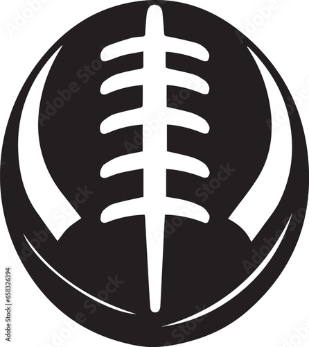 black and white american football ball