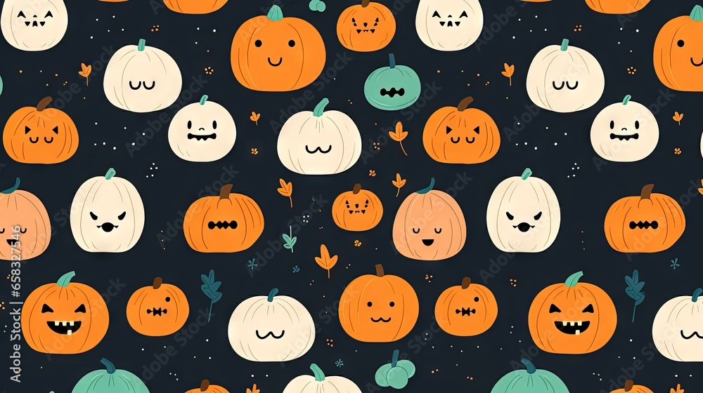 a group of pumpkins with faces drawn on them and faces drawn on them. generative ai a group of pumpkins with faces drawn on them and faces drawn on them. generative ai