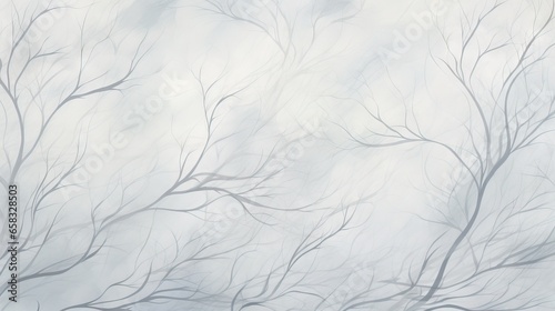  a tree with no leaves is shown in the foggy sky. generative ai