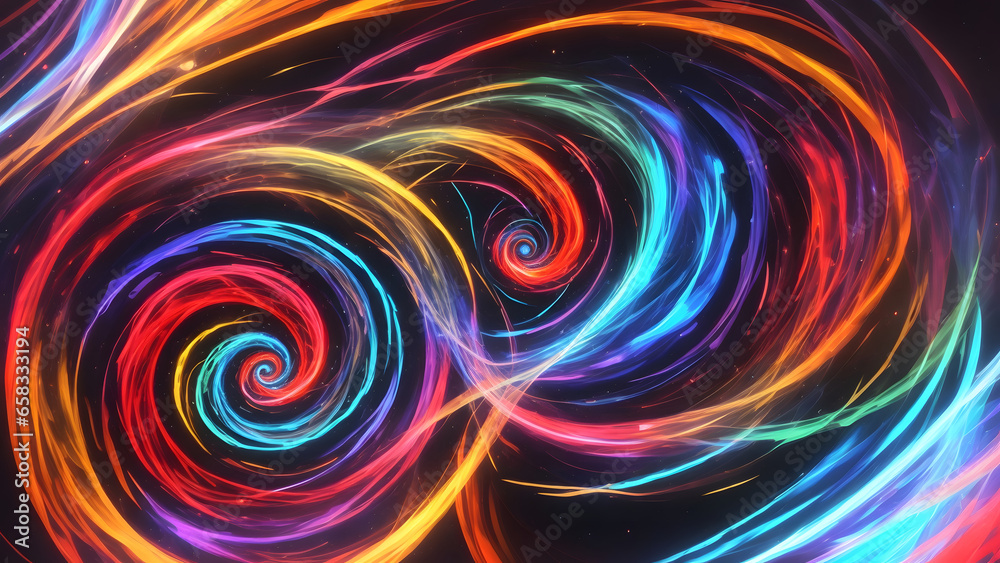 Eternal Dance of the Dynamic Red and Blue Spiral: An Abstract Masterpiece Eternal Dance of the Dynamic Red and Blue Spiral: An Abstract Masterpiece