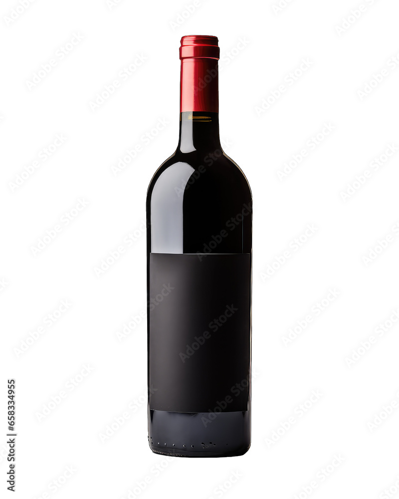 A bottle of wine isolated on transparent and white background. Png transparent A bottle of wine isolated on transparent and white background. Png transparent