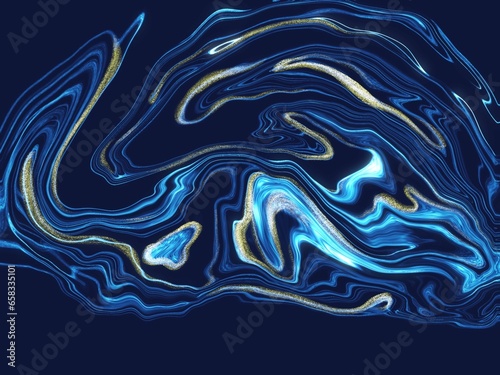 abstract background with liquid texture and gold glitter