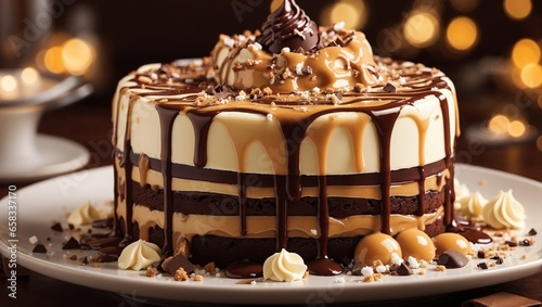 chocolate cake with nuts