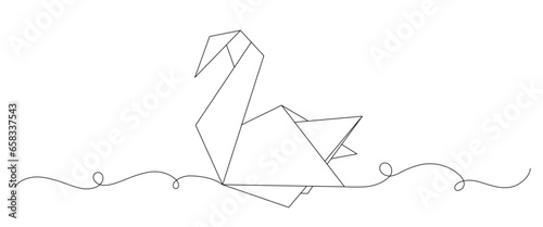 swan line art style.