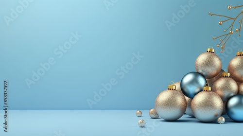  a pile of christmas ornaments sitting on top of a table.  generative ai