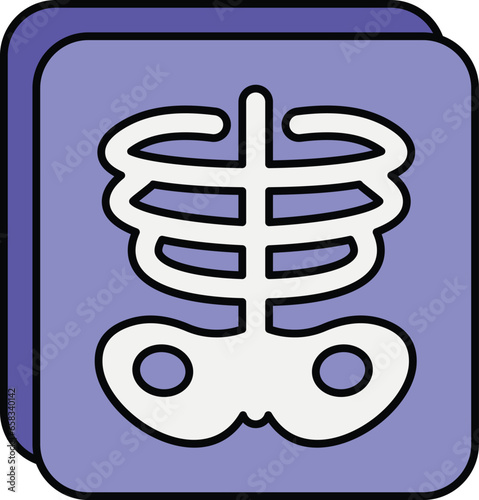 radiology flat icons design style