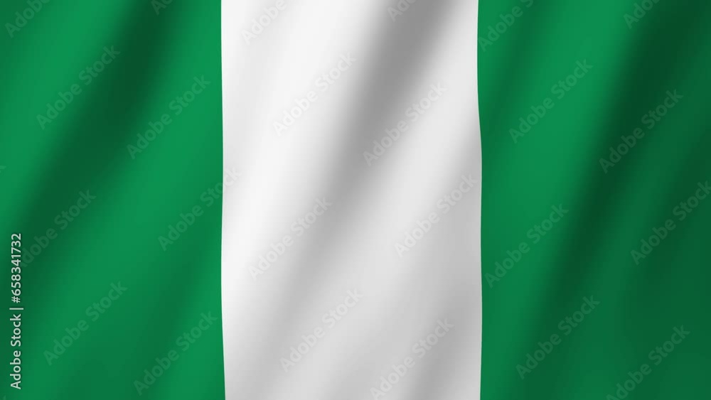 Nigeria Flag. National 3d Nigeria flag waving. Nigerian Flag. Flag of Nigeria footage video waving in wind. 4K Animation Nigeria Flag. National 3d Nigeria flag waving. Nigerian Flag. Flag of Nigeria footage video waving in wind. 4K Animation