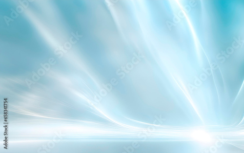 abstract blue background with rays and bokeh