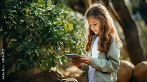 A young environmental activist using social media to promote eco-friendly practices, digital native, Gen Alpha