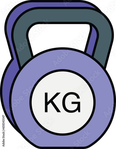 kettle bell flat icons design style