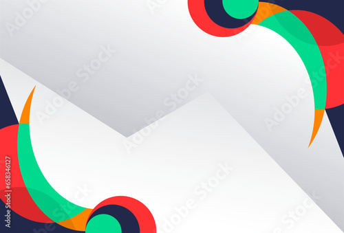 Blank sport banner template. Blue, turquoise, red color vector illustration for modern brochure design, business card background, isolated