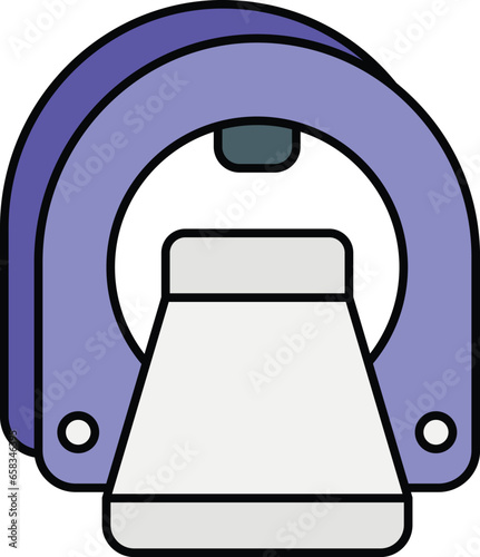 ct scan flat icons design style