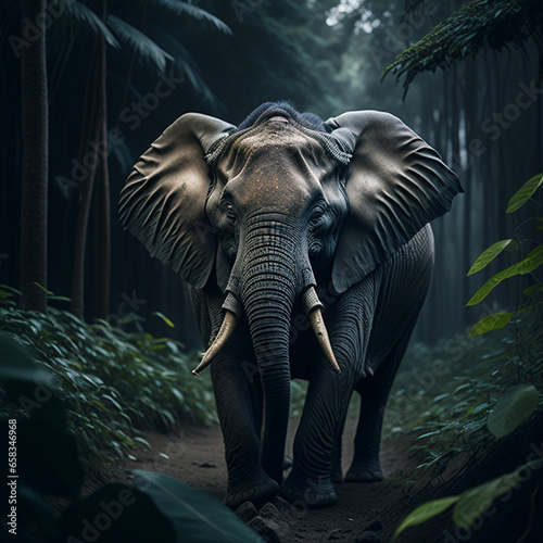 Elephant photography  generative ai