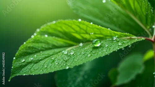 water drops on a leaf © AY AGENCY
